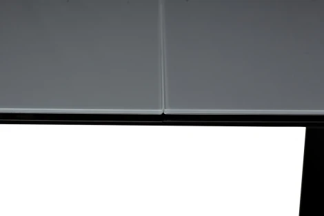 Стол Франк 160 ГРАФИТ, стекло / ДУБ ГАЛИФАКС-ЧЕРНЫЙ