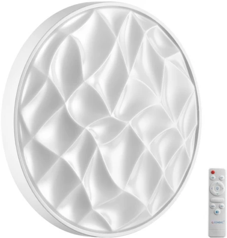 Настенно-потолочный светильник Sonex Gitum 7672/EL пластик/белый LED 70Вт 3000-6000К D485 IP43 пульт ДУ (220V, круглые)