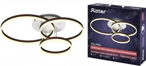 Потолочная люстра светодиодная с ДУ Ritter Eclipse 52083 6