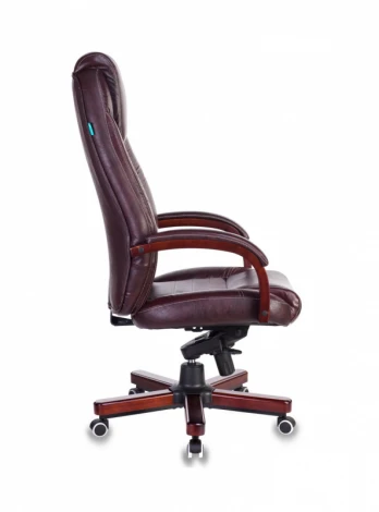 Кресло руководителя Бюрократ T-9923WALNUT коричневый кожа крестовина металл/дерево