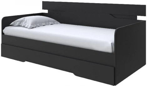 Без бренда Кровать-Софа Milton (ЛДСП Черный) 120x190