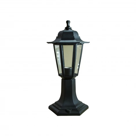 Наземный светильник Эра Оскар1 НТУ 06-60-001 черный, прозрачное стекло (220V, IP44)