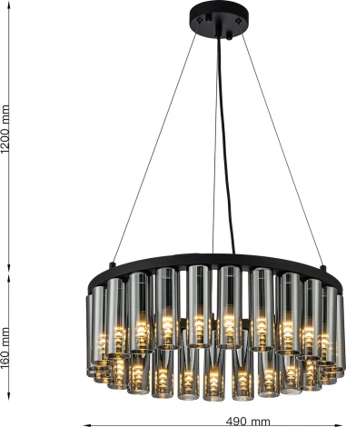 Подвесная люстра Favourite Slang 4504-25P (220V, на тросе, круглые)