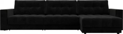 Диван угловой с декором Лига-049 НПБ Лонг Лига Диванов (Велюр) арт.128299