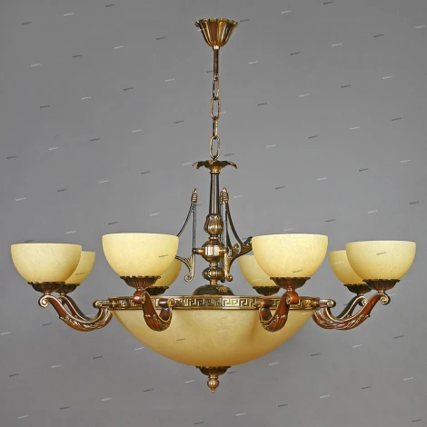 Люстра подвесная Ambiente by Brizzi Tenerife, 16 ламп, бронза с бежевым