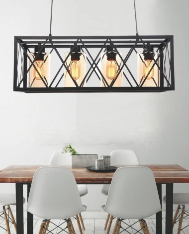 Подвесной светильник Lumina Deco Nortis LDP 11535-4 BK