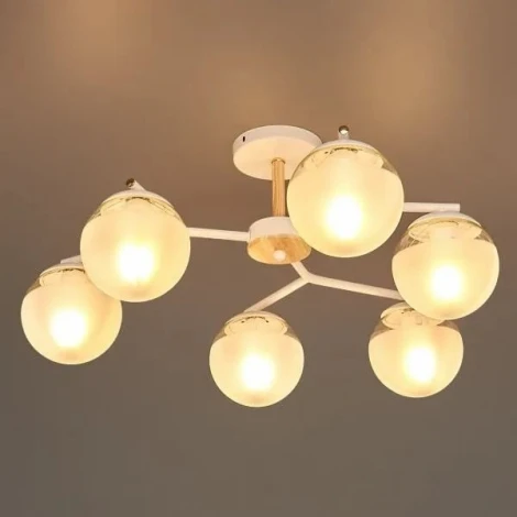 Потолочная люстра на штанге Avignon 1130/6PL E27 60W White/Gold