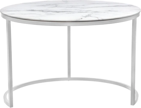 Набор кофейных столиков Bradex Home Tango белый мрамор с белыми ножками (RF 0600)