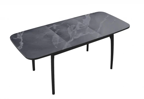 Стол DikLine MK40 Керамика Серый мрамор/подстолье черное/опоры черные