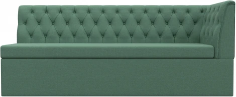 Диван кухонный Маркиз с углом справа (Зеленый/Рогожка) Лига Диванов арт.123179