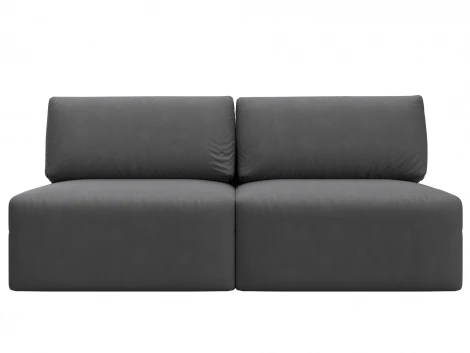 Диван прямой модульный Лига-060 НПБ (ЛДСП,Брус,Фанера/Пластик/Замша/Серый) Лига Диванов 129467