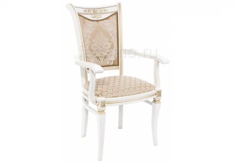 Кресло Woodville Mariano молочное с патиной 438327