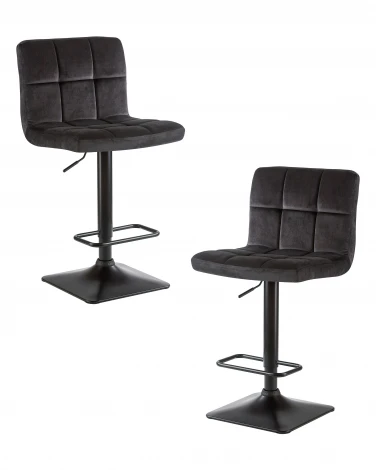 Набор 2 шт стул барный DOBRIN DOMINIC (черный велюр (MJ9-101))