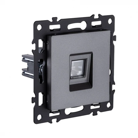 Розетка Ethernet RJ45 серый Kollinger Asthetik AS-017GY