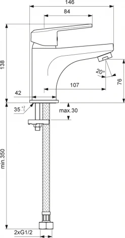 Смеситель Vidima Balance BA264AA для раковины