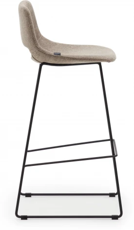 Zahara Барный стул коричневый с черными стальными ножками 76 см La Forma (ex Julia Grup) арт.148497