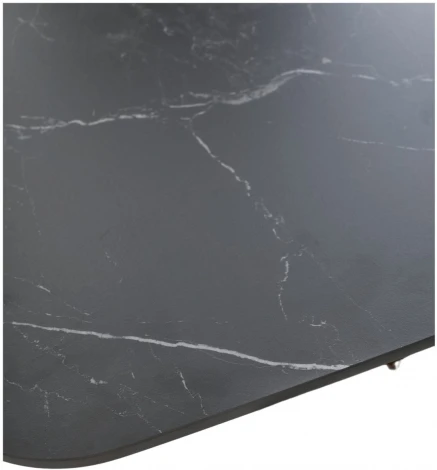 Стол M-City BLANCO 160 MATT BLACK MARBLE SOLID CERAMIC / Орех