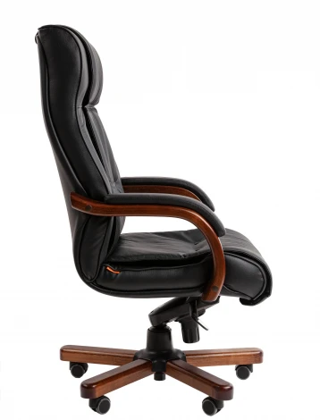 Офисное кресло Chairman 653 Россия черная нат.кожа/экокожа (мультиблок) N 7187703