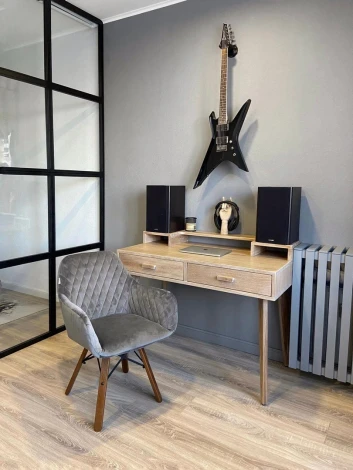 Стул Sheffilton SHT-ST38/S70 тихий океан/темный орех/черный 7652686608