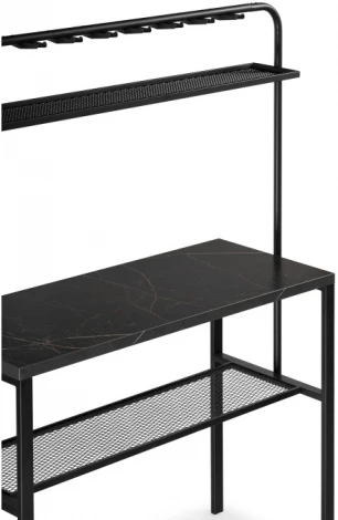 Барный стол Woodville Нари 120х50х171 файерстоун / черный матовый 554137