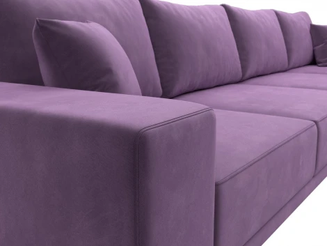Диван прямой Льюес Лонг (Сиреневый/Микровельвет) Лига Диванов арт.122393