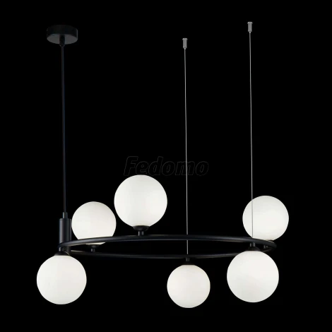 Подвесной светильник Maytoni Ring MOD013PL-06B (220V, на тросе, шарики, молекулы)
