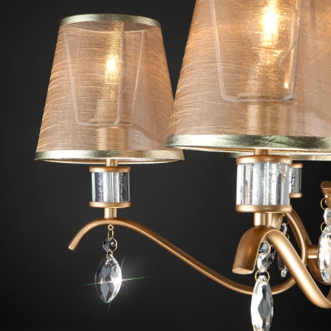 Подвесная люстра Eurosvet Alcamo 60103/5 перламутровое золото (220V, на цепи)