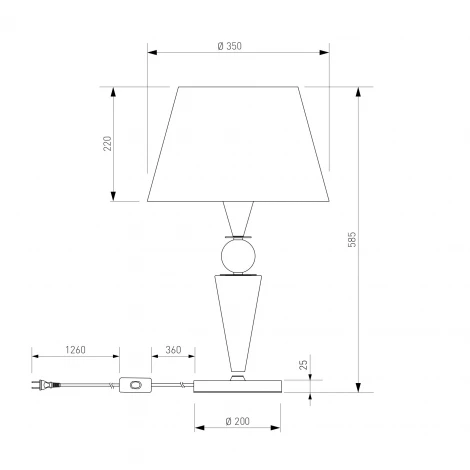 Настольная лампа с керамикой Eurosvet Teja 108014