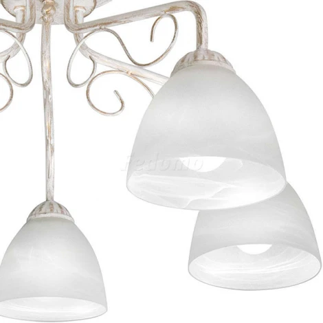 Люстра потолочная Day&Night, 5 плафонов, белый с золотом