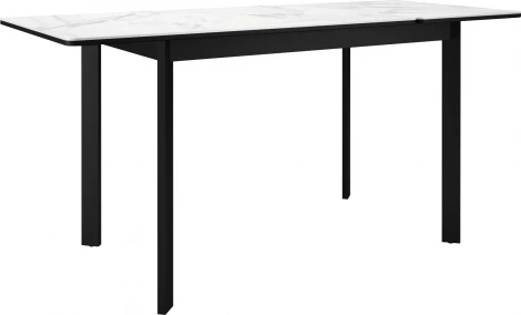 Стол DikLine LK110 Керамика Белый мрамор/подстолье черное/опоры черные арт.00-00073631