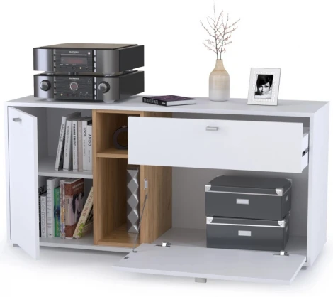 Комод Mobi Бэль 10.91 белый премиум / дуб золотой craft 330349