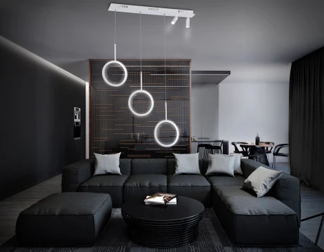 Подвесной светильник Ambrella COMFORT FL5277 (регулировка яркости, LED, 220V, пульт управления, на тросе)