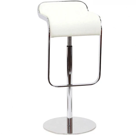 Барный стул LEM Style Piston Stool Белая кожа