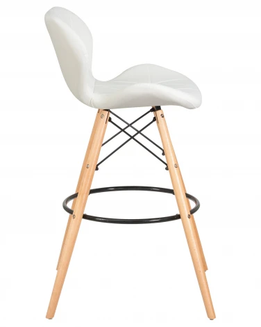 Стул барный BUTTERFLY BAR (ножки светлый бук, цвет белый)