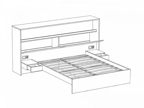 Кроватный блок Intra ОГОГО 564236 (дуб корбридж)