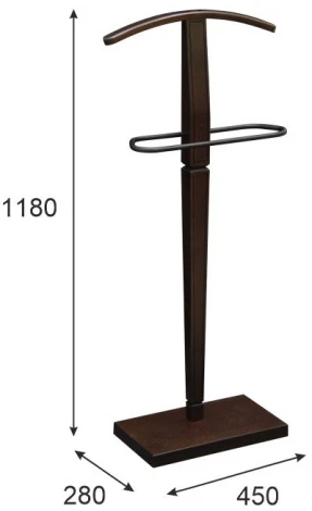 Вешалка костюмная Васко В 70 темно-коричневый/патина от фабрики Mebelik