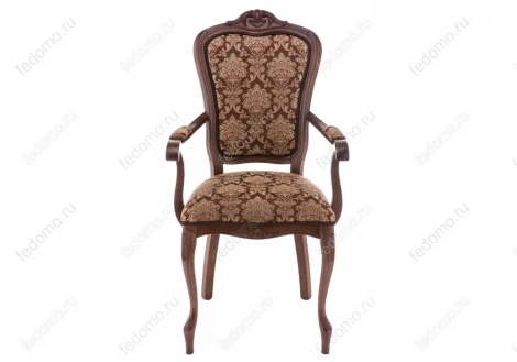 Кресло Woodville Руджеро с мягкими подлокотниками орех / шоколад 318605
