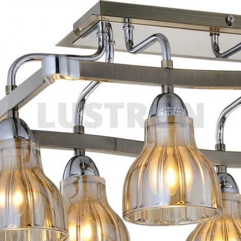 Потолочная люстра N-Light 411 411-08-53CAB chrome + antique brass