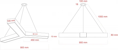 Подвесной светильник светодиодный ЭРА SPO-143-W-40K-056 d (220V, на тросе, IP40)