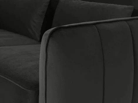 Диван Amsterdam двухместный ОГОГО (арт.342693), (Ткань/Черный)