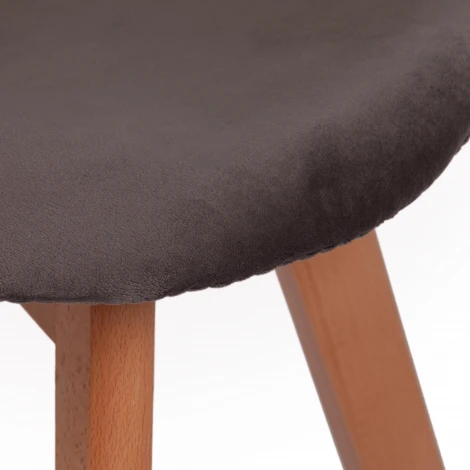 Стул CINDY SOFT (mod. C1021F1) / 1 шт. в упаковке (Вельвет,Дерево бук /Серый)