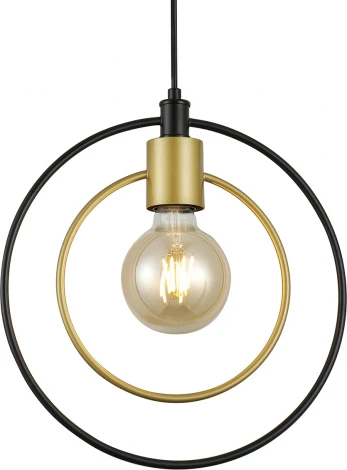 Подвесной светильник Escada Interval 1162/1S 1x40Вт E27, металл, черный/золото (220V, на проводе)