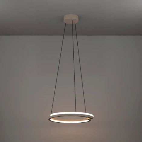 Подвесной светодиодный светильник с регулировкой цветовой температуры песочный Eglo Mezzomonte 901824