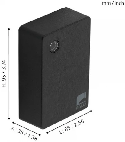Датчик освещенности накладной Eglo Detect Me, IP44, черный