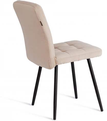 Стул обеденный Medeo Tetchair (Флок/Бежевый,Черный) арт.24810