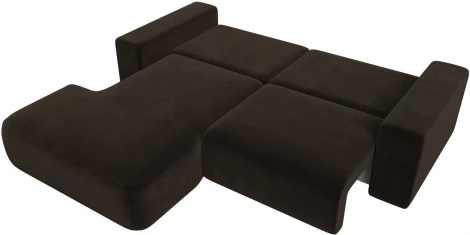 Диван угловой Лига-036 НПБ Классик левый угол (Коричневый/Микровельвет) Лига Диванов арт.121366L