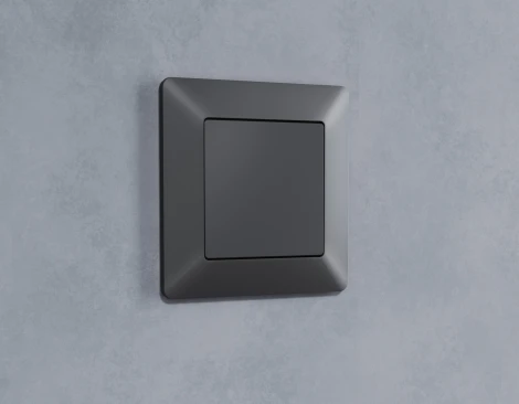 Лицевая панель Ambrella Volt ALFA (Графит Мягкое касание) заглушка для суппорта QUANT AP9160