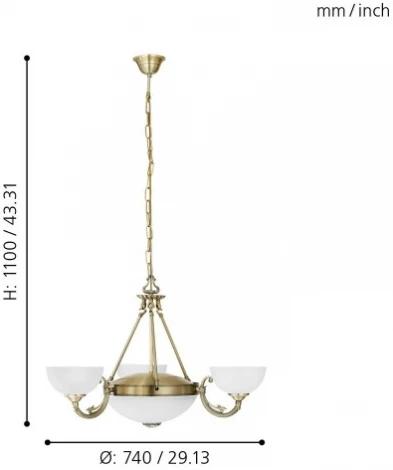 Подвесная люстра Eglo Savoy 82748 (220V, на цепи)