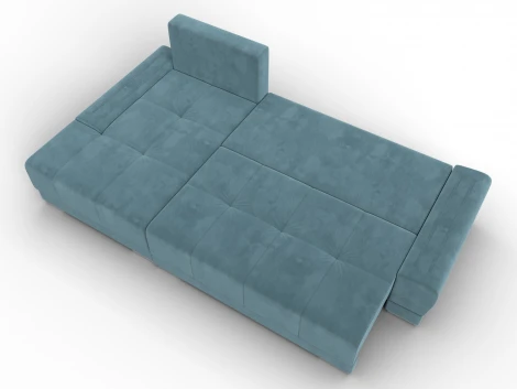 Диван угловой Лига-119 угол левый (ДСП,Брус,Фанера,ЛДС,Велюр/Бирюзовый) Лига Диванов 137090L