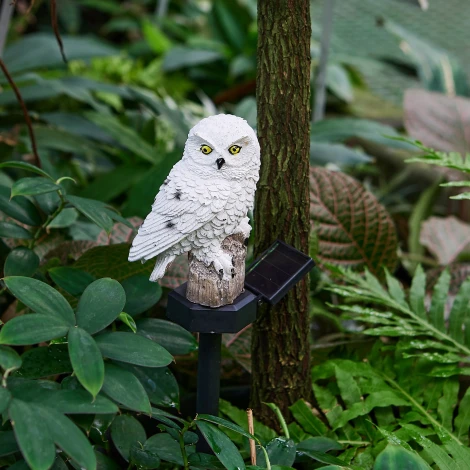 Садовый светильник на солнечной батарее «Полярная сова». 1 светодиод, 1*АA Ni-Mh аккумулятор в/к. IP44 Uniel USL-S-823/PM290 POLAR OWL